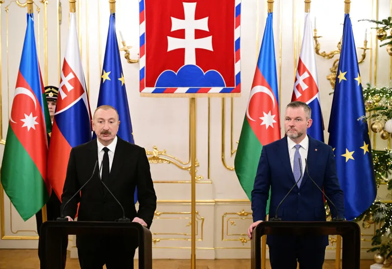 Prezident İlham Əliyev Slovakiya Prezidenti ilə Bratislavada görüşüb