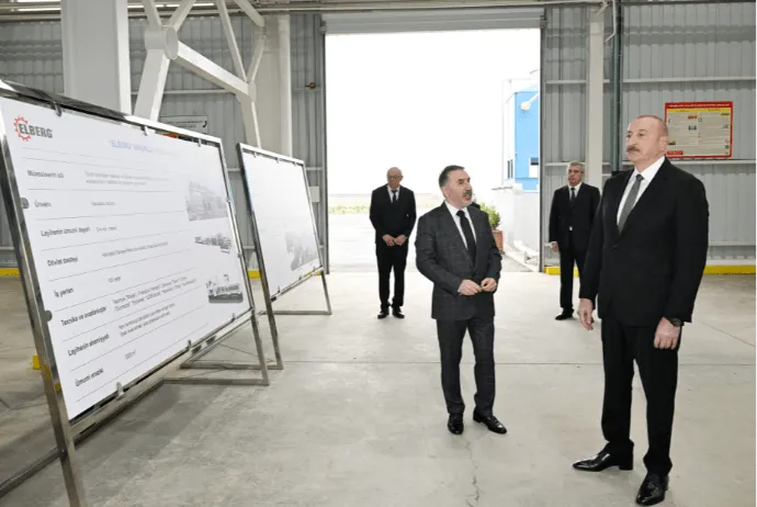 Prezident İlham Əliyev Bakıda AZWOOL mineral daşyunu zavodunun açılışını edib